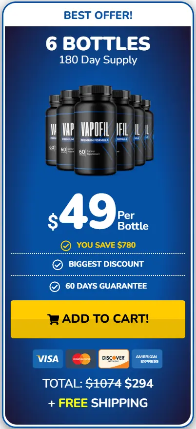 VapoFil 6 bottles